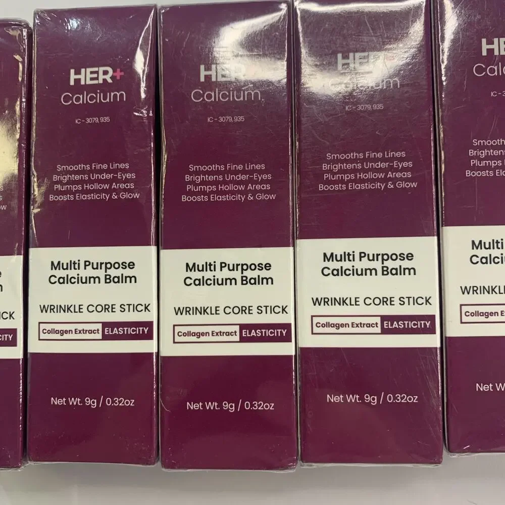 NEW! 5x Her+ Calcium Multi-Purpose Balm Wrinkle Stick K-Beauty Exp 2/29